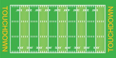 Amerikan futbolu alan vektör