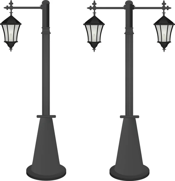 Винтажное уличное освещение — стоковый вектор