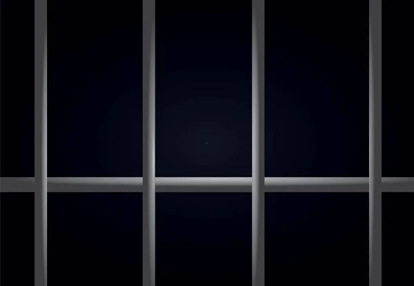 Prison bars in the dark cell — Stock Vector