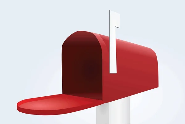 Empty red post box — Stock Vector