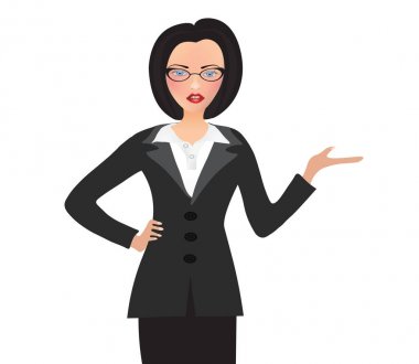 Bir şey, holding iş kadını vektör