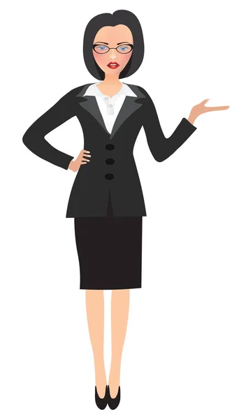 Business Woman Holding Something Vector — Stock Vector