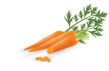 Beyaz arkaplanda havuç