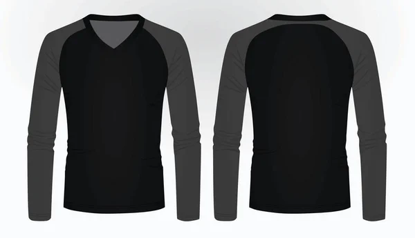 Shirt Col Manches Longues Illustration Vectorielle — Image vectorielle