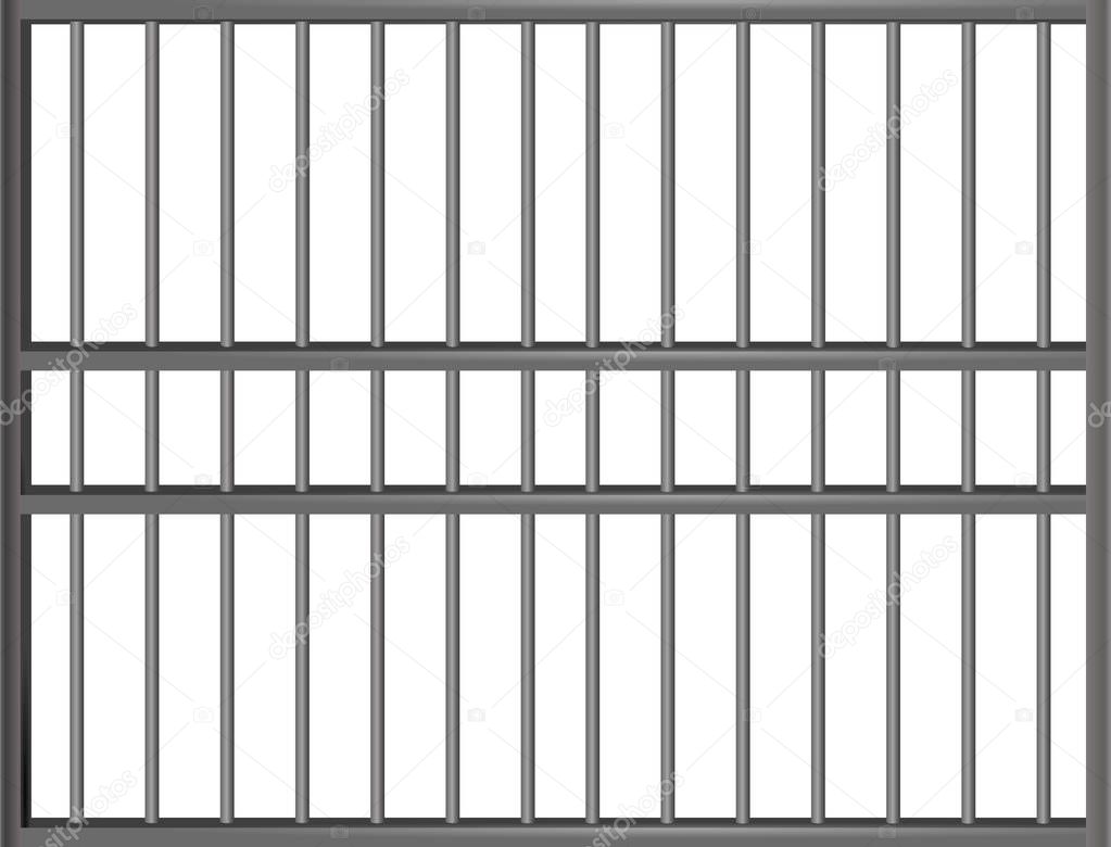 Prison barson white background, vector