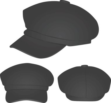 Gri kış kep. vektör çizim 