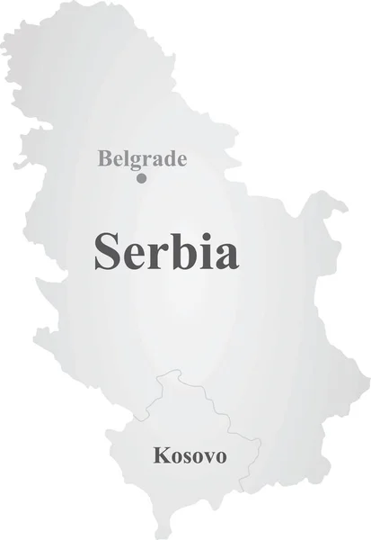 Mapa Sérvia Ilustração Vetorial — Vetor de Stock