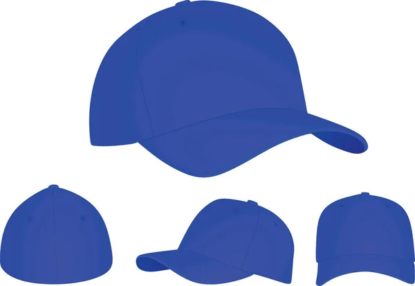 Topi Baseball Biru Ilustrasi Vektor - Stok Vektor