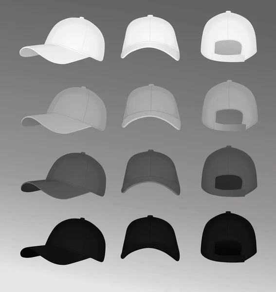 Baseball Caps Vector Illustration — Stock Vector