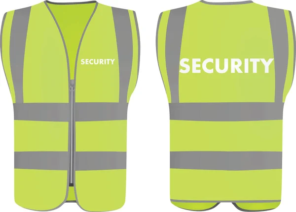 Gilet Sicurezza Anteriore Posteriore Vettoriale — Vettoriale Stock