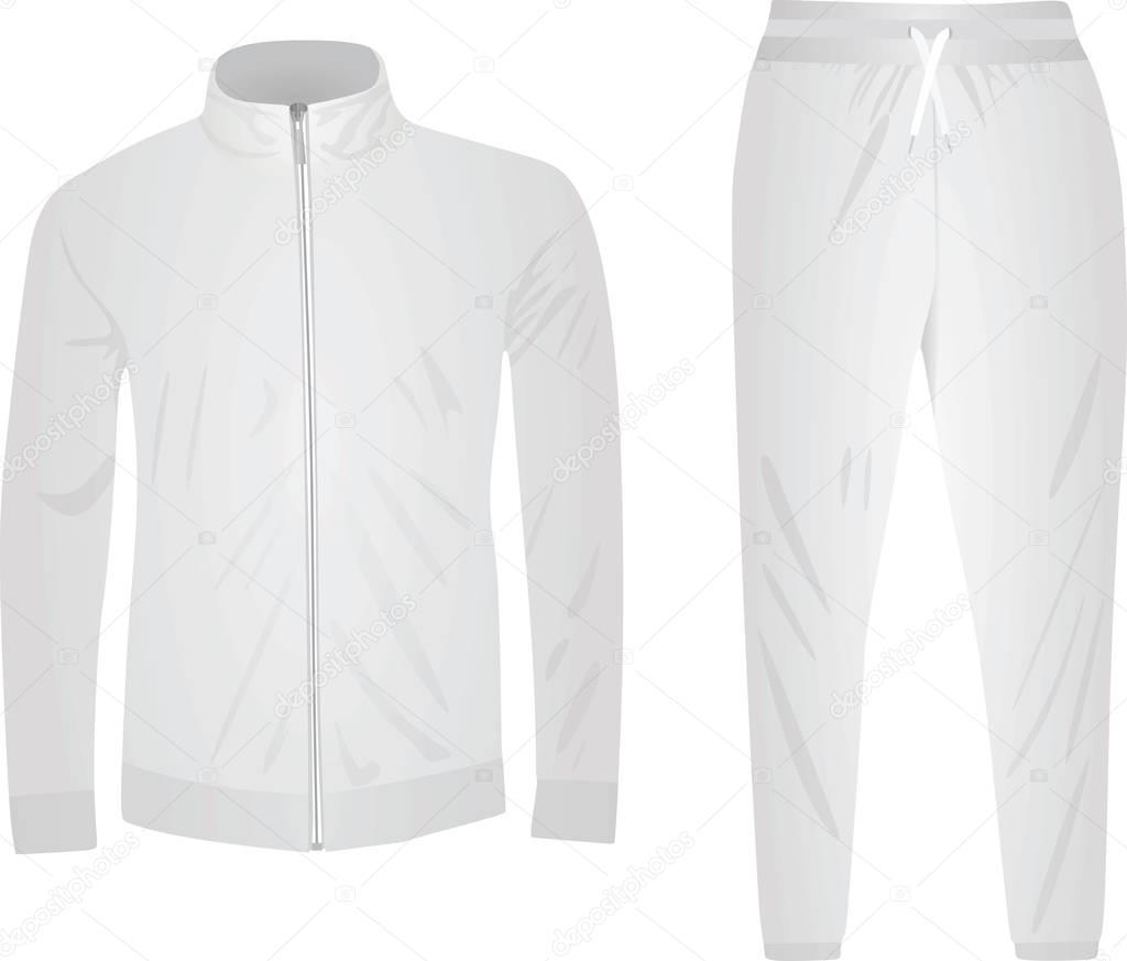 White tracksuit. vector illustration