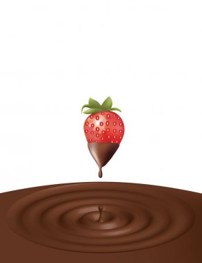Çilek ile çikolata dalgalanma
