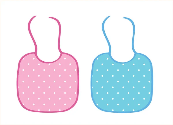 男孩和女孩的两个婴儿围裙 — 图库矢量图片