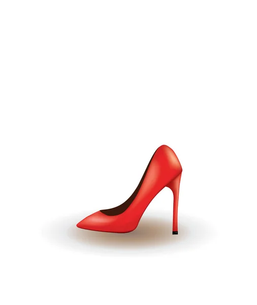 Czerwony wysoki obcas buty — Wektor stockowy