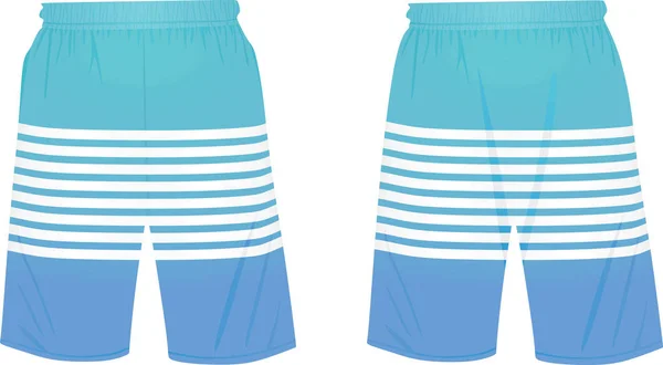 蓝色的夏天短裤 矢量插图 — 图库矢量图片