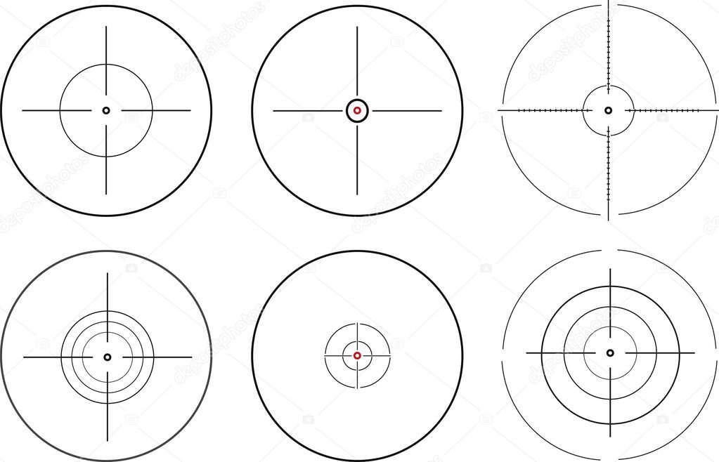 Sniper scope. vector illustration