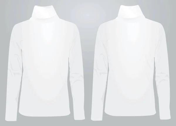 Wit Shirt Met Lange Mouwen Vectorillustratie — Stockvector