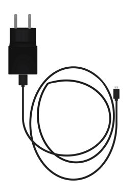 Kablolu Usb şarj aleti. vektör illüstrasyonu