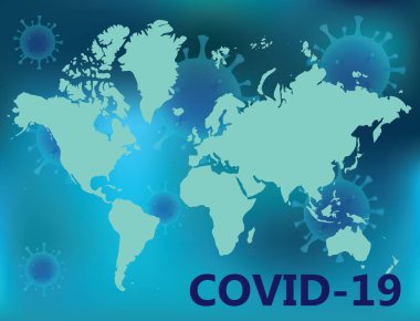 Covid 19- koronavirüs dünya haritası. vektör illüstrasyonu