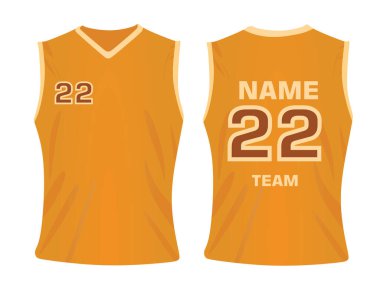 Turuncu basketbol forması. vektör illüstrasyonu 