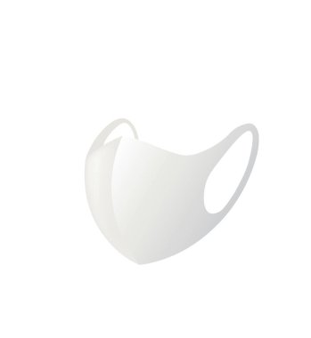 Beyaz ameliyat maskesi. vektör illüstrasyonu