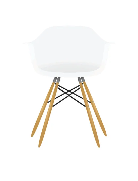 Weißer Stuhl Für Hause Vektorillustration — Stockvektor