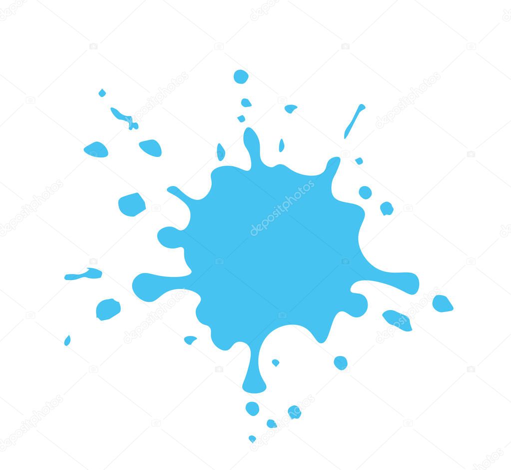 Blue paint splash. vector illustration