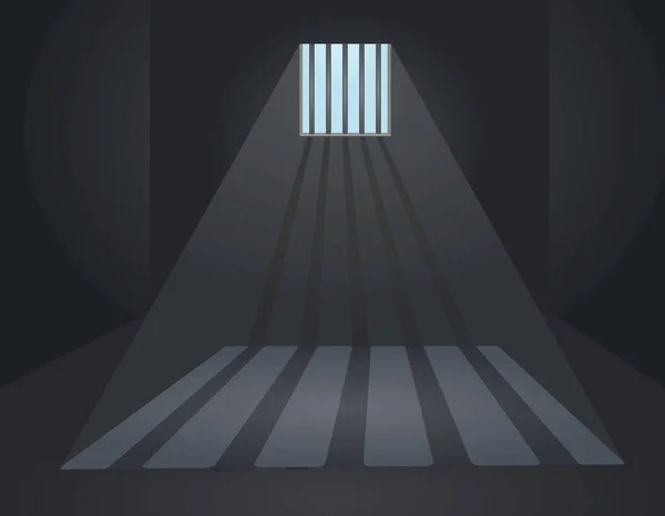 Gefängnis Sperrt Zelle Vektorillustration — Stockvektor