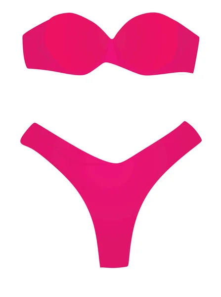 Pink Swim Suit Vector Illustration — Stock Vector
