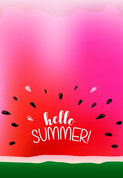 Hej sommar vattenmelon bakgrund — Stock vektor