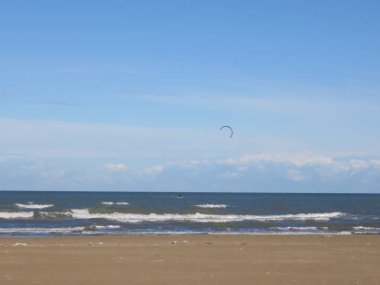 Deniz manzarası, Kadife plajından Adriyatik denizi manzarası Marche'nin bir deniz kasabası olan Senigallia'dan güzel bir manzara