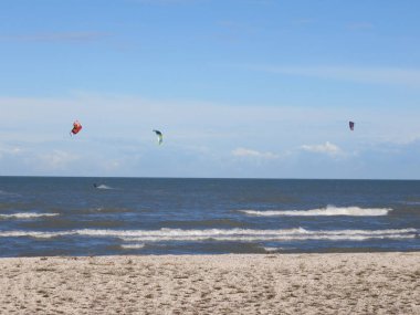 Deniz manzarası, Kadife plajından Adriyatik denizi manzarası Marche'nin bir deniz kasabası olan Senigallia'dan güzel bir manzara
