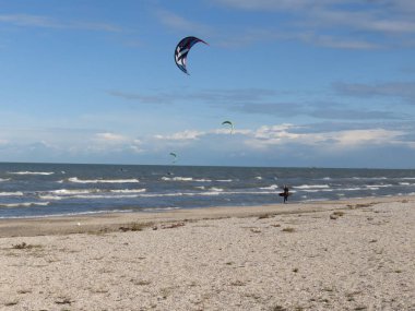 Deniz manzarası, Kadife plajından Adriyatik denizi manzarası Marche'nin bir deniz kasabası olan Senigallia'dan güzel bir manzara