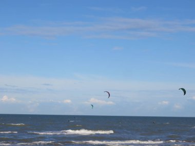 Deniz manzarası, Kadife plajından Adriyatik denizi manzarası Marche'nin bir deniz kasabası olan Senigallia'dan güzel bir manzara