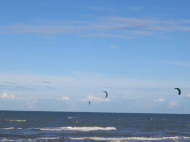 Deniz manzarası, Kadife plajından Adriyatik denizi manzarası Marche'nin bir deniz kasabası olan Senigallia'dan güzel bir manzara