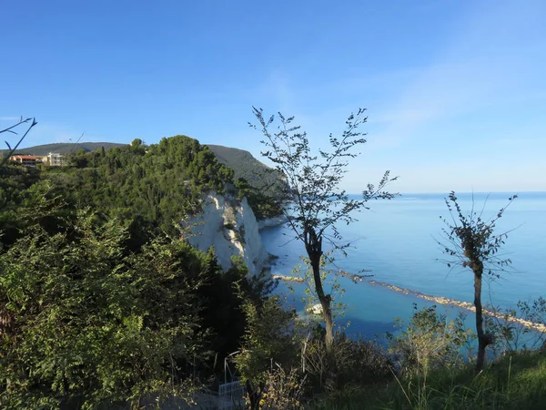 Meereslandschaft Blick Auf Das Adriatische Meer Von Seinem Samtstrand Eine — Stockfoto