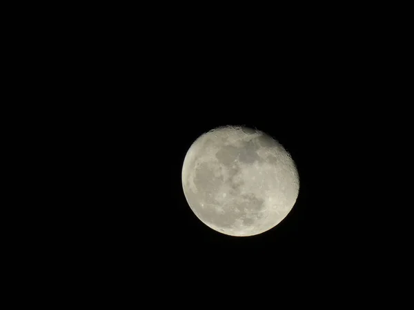 Lua Cheia Brilhando Com Luz Refletida Seu Céu Noturno Mostrando — Fotografia de Stock