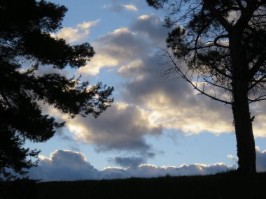 Bulutlu arazi, rüzgarın yardımıyla bulutlar sıklıkla şekillerini değiştirirler. Her zaman manzaranın görünümünü değiştirirler. 