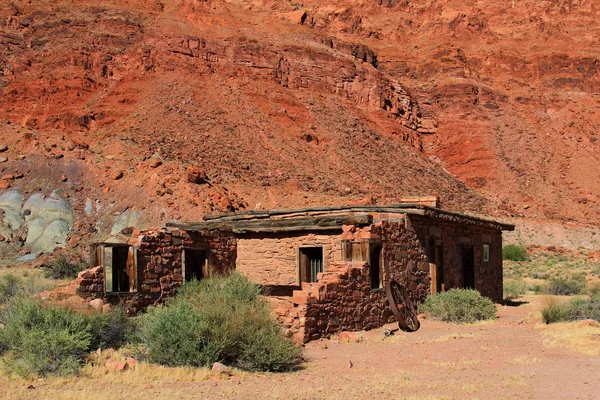 Old Cabin remains along the Colorado River in Utah