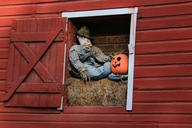 Halloween Decorations on the farm clipart