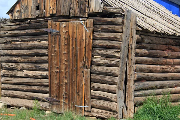 Ancienne Cabane Rondins Située Dans Les Montagnes Rocheuses — Photo