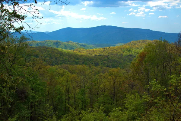 Inizio Autunno Vista Delle Montagne Smokey Vicino Gatlinburg — Foto Stock