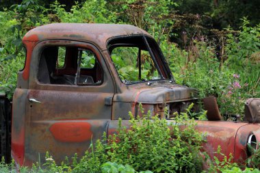 Alaska 'nın Chugach Dağları' ndaki pitoresk vadide eski bir kamyon bulundu.