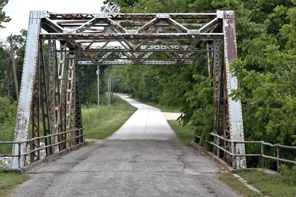Steel Bridge Missouri Route Original Concrete Highway — 스톡 사진