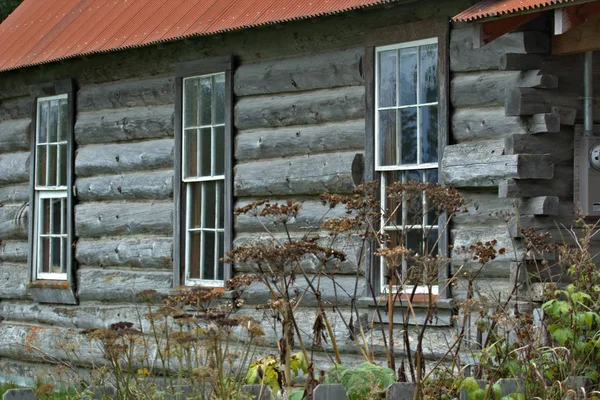 Kabina dziennika Alaska — Zdjęcie stockowe