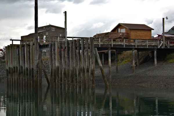 Lågt tidvatten i Seward Alaska — Stockfoto