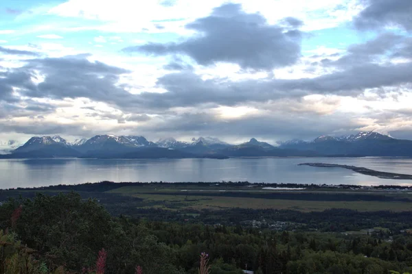 Chaîne de montagnes Kenai autour de Homer Alaska — Photo