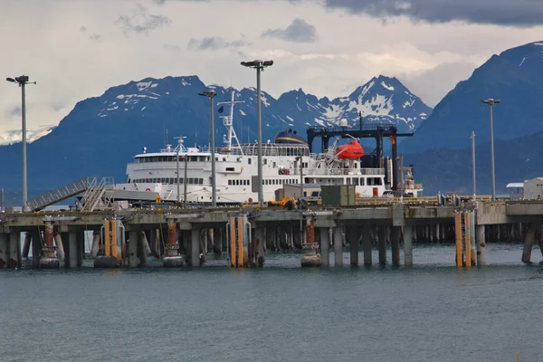 Paesaggio di Homer Alaska banchine barca — Foto Stock