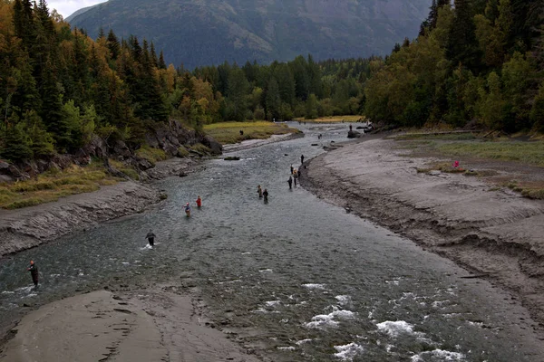 Pêcheurs de saumon en Alaska — Photo