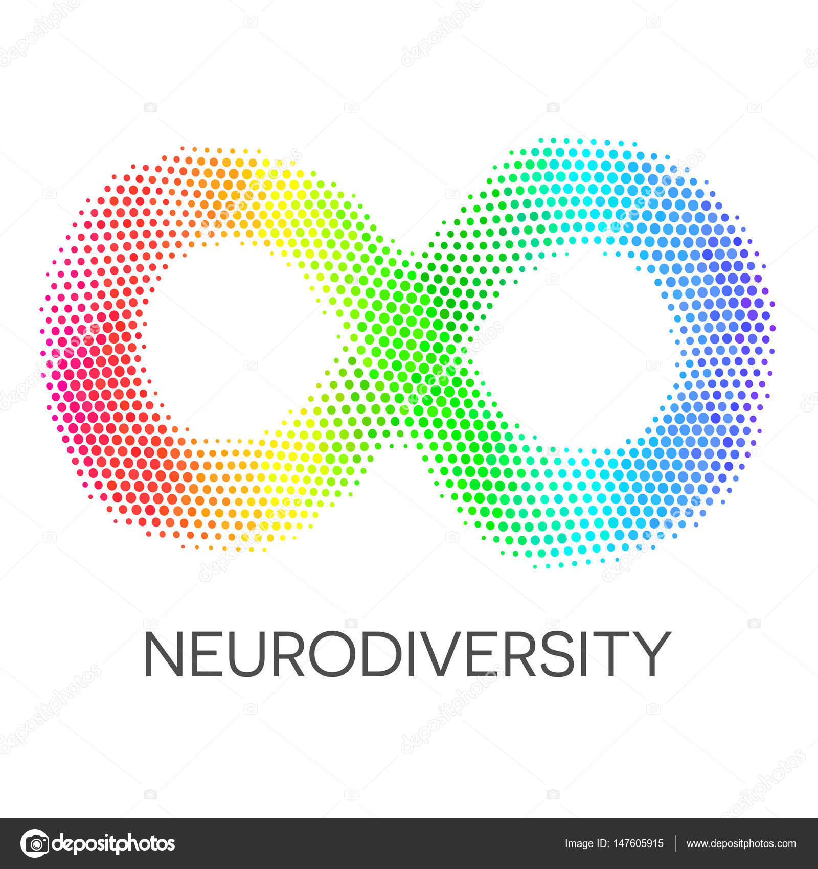 神经的多样性的符号。彩虹无限循环. 图库矢量图©weit 147605915